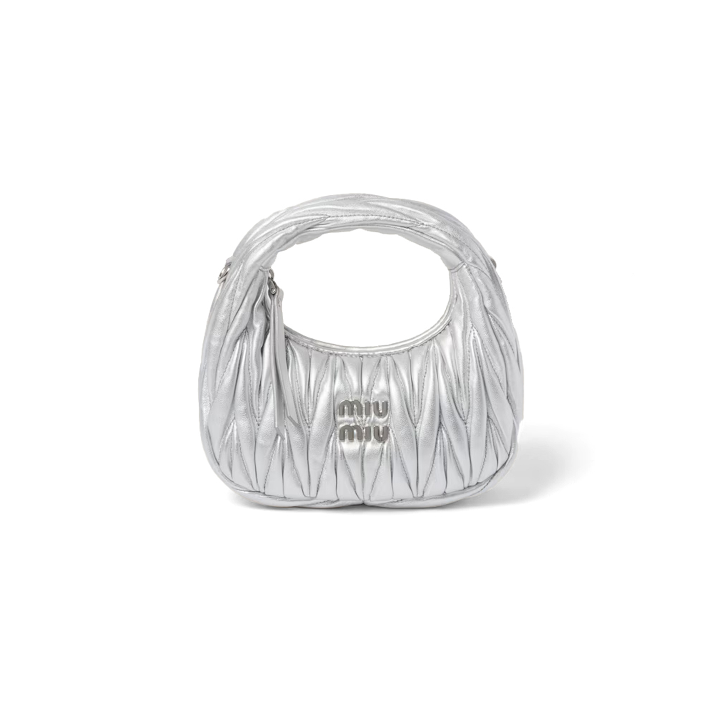 MIU MIU WANDER MATELASSÉ NAPPA LEATHER HOBO MINI BAG 5BP078 (17.5*14*5.5cm) MIU MIU WANDER MATELASSÉ NAPPA LEATHER HOBO MINI BAG 5BP078 (17.5*14*5.5cm)